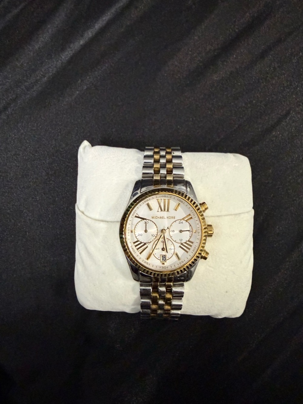 Michael Kors Two-Tone Gold and Silver Stainless Steel Chronograph Watch